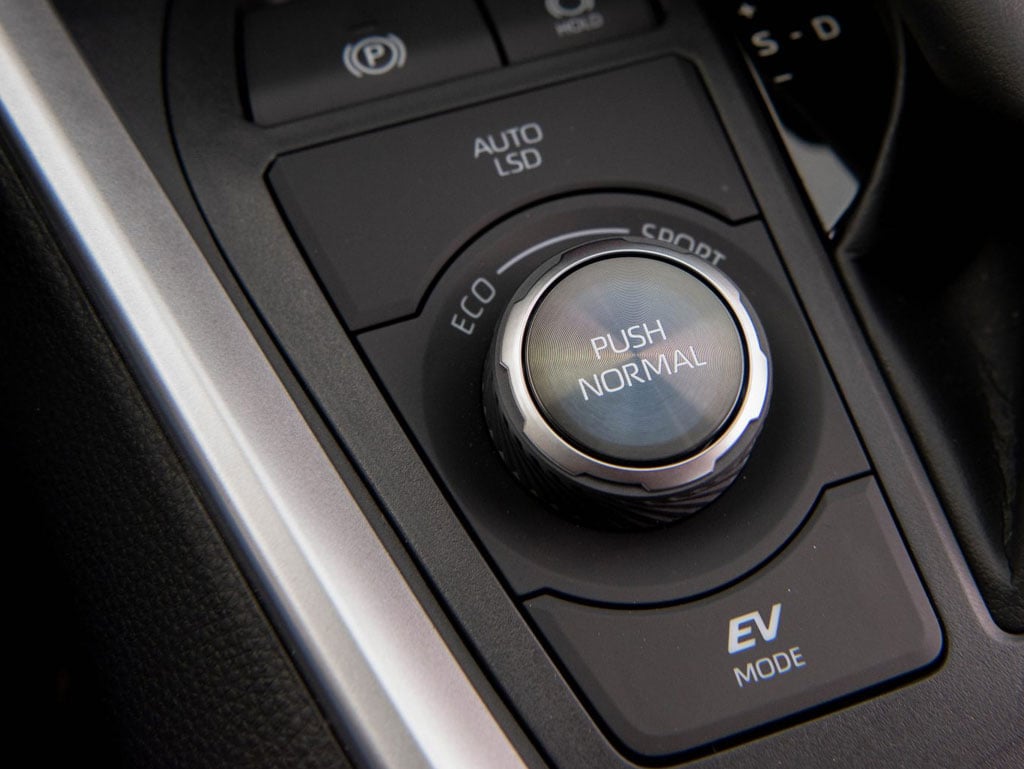 Hybrid Car centre controls